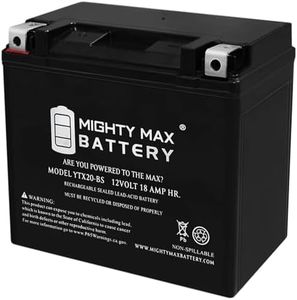 Mighty Max Battery YTX20-BS -12 Volt 18 AH, 270 CCA, Rechargeable Maintenance Free SLA AGM Motorcycle Battery