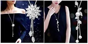 HUASAI Sweater Necklace Long Tassel