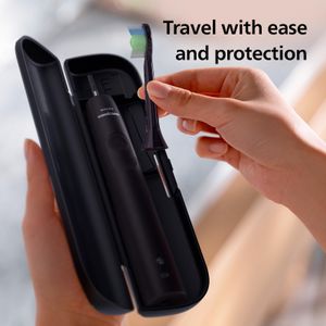 Philips Sonicare 4100 Electric Toothbrush – Black, W2 Brush Head, Travel Case