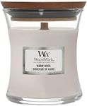 WoodWick Scented Candle with Crackling Wick | Warm Wool Mini Hourglass Candle | Up to 20 Hours Burn Time | Perfect Gifts for Women