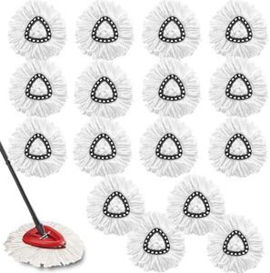 16Pack Spin Mop Replacement Heads,100% Microfiber Mop Head Replacement Compatible with Triangle Spin Mop, 360 Degree Spin Mop Refill for Easy House Cleaning Floor Mopping