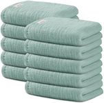 Wimist 10 Pack Baby Washcloths, Baby Muslin Washcloths, Wash Cloths for Baby, Baby Face Cloths, Suitable for Newborns, Children, 10 x 10 inches (Sage)