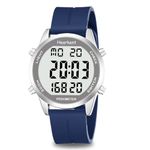 Hearkent Pedometer Watch for Walking for Senior Non Bluetooth No App Required with Steps Calories Counter and LCD Large Numbers(Blue)