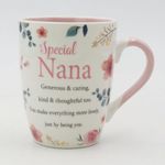 Nana Mug Gifts for Nana Presents Thoughtful Gifts for Nana Cup Quality Bone China Mug Floral Sentimental Verse Birthday Christmas Mother’s Day