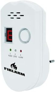 Firlarm - Détecteur de gaz LPG City Gaz Naturel méthane Propane Butane Alarme enfichable avec Affichage numérique pour la Maison