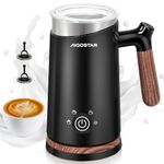 Aigostar Automatic Milk Frother and Warmer, Electric Milk Steamer Milk Heater, 4 in 1 Hot & Cold Milk Foamer Coffee Frother for Latte Cappuccino Hot Chocolate, Auto Shut-Off Easy Clean 300ml 500W