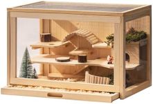 Mewoo Wooden Hamster Cage for Dwarf