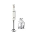 Philips Hand Blender HL1600/02-650 Watt Powerful Motor, Compact Chopper, Detachable Steel Rod, Single Button Release, 2 Year Warranty, White & Brown