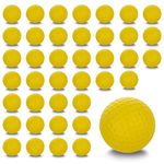 ZOFUN 40 Pcs Practice Golf Balls, 42mm Great Tenacity Practice Golf Balls for Garden, Limited Flight Golf Practice Balls for Tranining Balls, Yellow Foam Golf Balls for Indoor/Outdoor Training