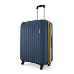 Safari Genius Alley 66cm Medium Size Check-in Trolley Bag Hard Case Polypropylene, 4 Spinner Wheels, 360 Degree Wheeling Luggage, Travel Bag, Suitcase for Travel, Trolley Bags for Travel, Navy