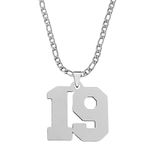 M Men Style Baseball Football Basketball Soccer Number Necklace for Men Boys Son Boyfriend Grandson Nephew Brother Daughter Stainless Steel Jewelry LC1219