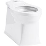 KOHLER 4144-0 TM Corbelle Comfort Height(R) Elongated Toilet Bowl with Skirted Trapway, 1, White