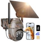 usogood 4G LTE Cellular Trail Camera Solar Powered with 32GB Memory and Unlimited Traffic Package SIM Card, Pan-Tilt 355° View and 2K HD Wildlife Camera with Night Vision Motion Activated Waterproof