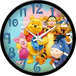 Clarco Animal Theme Analogue Round Plastic Wall Clock with Glass for Home/Living Room/Bedroom/Kitchen/Kids Room/Office (12 x 12 Inch / 30 x 30 cm)(WL_1032L)