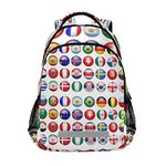 Fox Backpack Boys Girls Elementary School Backpacks Kids Bookbag 3rd 4th 5th Grade Travel Bag, Country Football, 11.6"L X 6.9"W X 16.7"H, Traditional Backpacks