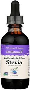 NuNaturals Nustevia Alcohol Free Liquid Vanilla Stevia - Stevia Sweetener with Vanilla Extract, 2-Ounce