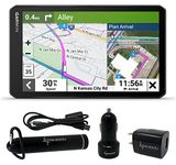 Garmin dēzl OTR710, Large, Easy-to-Read 7” GPS Truck Navigator, Custom Truck Routing, High-Resolution Birdseye Satellite Imagery with Wearable4U Power Pack Bundle