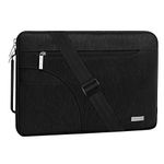 MOSISO Laptop Shoulder Bag Compatible with 13-13.3 inch MacBook Pro, MacBook Air, Notebook Computer, Protective Polyester Carrying Handbag Briefcase Sleeve Case Cover with Side Handle, Black