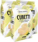 Dolcetto Cubetti Wafer Cookies, Creamy Lemon Flavor Sweets, Crispy Gourmet Treats made in Italy, NO Preservatives, 8.8oz Bag, Great snacks for sharing and gift baskets (Pack of 3)