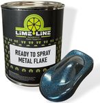 LiME LiNE Blue Metal Flake Automotive Basecoat- No Reducer Needed, Ready to Spray (1 Gallon)