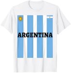 Argentina Jersey Flag-Soccer-Travel-Football T Shirt T-Shirt