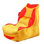 Couchette® Upbeat XXL Filled Gaming Bean Bag in Yellow and Red All-Weather Polyester