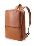 KARAKORAM Odyssey Premium Leather Slim Backpack, Rocky Terrain Brown, Slim, Slim Backpack