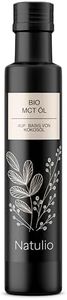 Natulio MCT-Öl 100% aus Bio Kokosöl kaltgepresst 250ml - unterstützt optimal bei ketogener-, Paleo-, veganer & Low-Carb-Ernährung - 60% C8 & 40% C10 - MCT Oil - MCT Öl Bio zertifiziert nach DE-ÖKO-006