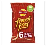 Walkers French Fries Ready Salted Multipack Snacks, 6x18 g