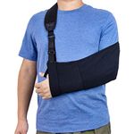 Universal Arm Sling Elastic Adjustable Shoulder Immobiliser Support with Foam Neck Pad for Right Left for Wrist Hand Elbow Arm Injured for Women and Men