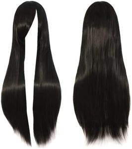 ZNZXYCOS Adult Anime Movie Cosplay Accessories Yellow Wig Orange Wig Black Wig Halloween Cosplay Accessory (Hino Rei)