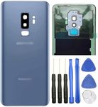 ubrokeifixit Galaxy S9 Plus G965 Rear Back Glass Door Cover Replacement for Samsung Galaxy S9+ G965 6.2",Galaxy S9 Plus All Versions Model,with Tape (S9 Plus G965 6.2/Blue)