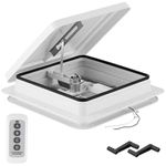 14" Campervan Roof Vent Fan with 12V Fan RV Roof Vent Fans with Remote Control RV Van Roofs Vents Fans for Camper Trailer Universal with 6" Blades