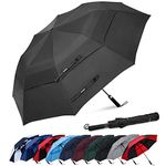 G4Free 62 Inch Portable Golf Umbrella Automatic Open Large Oversize Vented Double Canopy Windproof Waterproof Sport Umbrellas