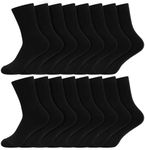 HYCLES Diabetic Socks 8 Pairs Extra Wide Loose for Men Women Elastic Calf Socks for Swollen Feet and Ankles UK Size 9-11