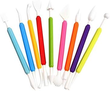 CHSYOO 9 x outil de modélisation de gâteaux fondants outil de cuisson de sculpture à double extrémité pour la fabrication de pâte de pâte d'amande pâte de sucre argile etc.