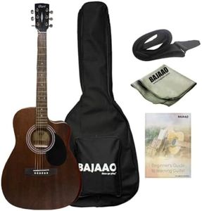 Cort Af500C Standard Series Open Pore Cutaway Acoustic Guitar With Bajaao Gig-Bag, Strap, Polishing Cloth & E-Book - Mahogany