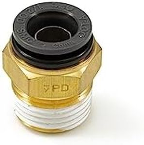 1/2" Male NPT to 1/2" Push-to-Connect Brass Air Line Fitting - Accepts 1/2" Air Line