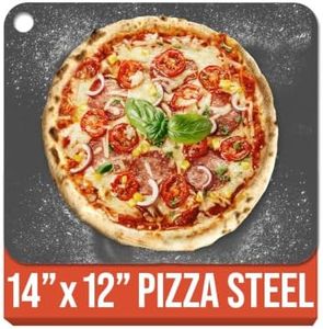 Chef Pomodoro Pizza Steel for Oven 14x12", 1/4" Thick, With Lifting Holes