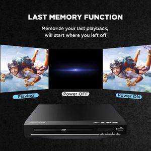 DBPOWER HDMI DVD Player – 1080P Upscaling, Compact Design