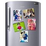 Deep Print Personalized Photo Fridge Magnet On Acrylic Sheet Multicolor || Size 3X4 Inch Set Of 5 || Valentine Birthday