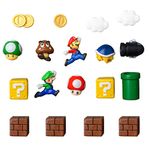 Mini Super Mario Brothers Refrigerator Magnets 3D Action Figures Fridge Message Magnets Funny Magnets for Whiteboard Locker Decorative Magnets for Office and Kitchen (18)