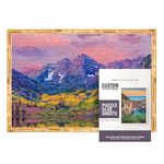 19x27 Puzzle Frame Kit with Glue Sheets | Gold Bamboo Picture Frame | Real Wood with UV Resistant Acrylic Front | Made to Preserve and Display Puzzles Measuring 19x27 Inches