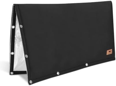 Backflow Preventer Insulation Cover - 2 Way Opening Pipe Insulation Cover for Irrigation Valve, Sprinkler Cover for Outside - Winter Freeze Protection Backflow Cover - 36" W x 24" H, Black