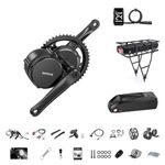 BAFANG 750W Mid Drive Kit with Battery (Optional), 8Fun BBS02B Ebike Conversion Kit with Display & Chainring for 68-73MM Bottom Bracket, for Mountain,City, Commuter Electric Bike and Tricycle