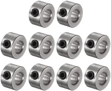 uxcell 10pcs Set Screw Collars 6mm Bore Stainless Steel Shaft Collars, 12mm OD, 7mm Width, Landing Gear Stopper Wheel Collar