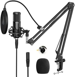 MAONO XLR Condenser Microphone, Professional Cardioid Studio Recording Mic for Streaming, Podcasting, Singing, Voice-Over, Vocal, Home-Studio, YouTube, Skype, Twitch (PM320S)