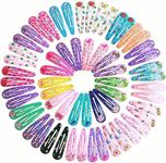 Girls Hair Clips, Metal Snap Hair Clips, 100 Pcs No Slip Colorful Metal Hair Barrettes,Non-Slip Metal Barrettes Snap Hair Clips,Assorted Colors Metal Snap Hair Clips No Slip Grip Metal Barrettes