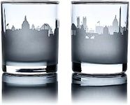 Greenline Goods Skyline Etched Washington, DC Whiskey Glasses (Set of 2) | Old Fashioned Tumbler – For Washington, DC Lovers