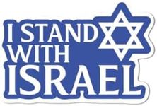 I Stand with Israel Flag Stickers Support Israel Decal Vinyl Stickers Israeli Flags Decal Car Laptop Window Automotive Vinyl Stickers